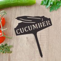 "Cucumber" Vegetable Label Created From Steel