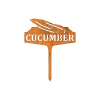 "Cucumber" Vegetable Label in a Rustic Finish