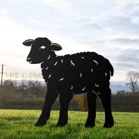 Curly Lamb Silhouette in Black 