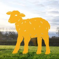 Yellow Iron Curly Lamb Silhouette in Situ in the Garden Yellow Iron Curly Lamb Silhouette in Situ in the Garden