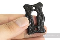 Curved Rectangular Iron Escutcheon Curved Rectangular Iron Escutcheon