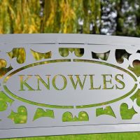 Family Name Iron Bench with the Name "Knowles"