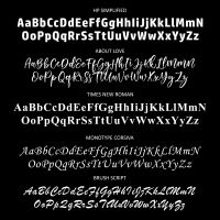 Fonts Available on the Sign Fonts Available on the Sign