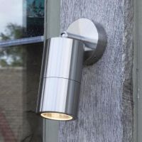 Contemporary Cylinder Wall Light on a Wooden Wall Contemporary Cylinder Wall Light on a Wooden Wall