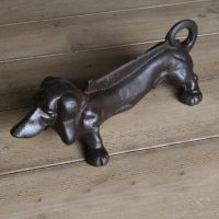 "Dachshund" Dog Boot Scraper in a Rustic Brown Finish "Dachshund" Dog Boot Scraper in a Rustic Brown Finish