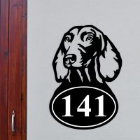 Dachshund Iron House Number Sign