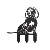 Dachshund Silhouette in a Black Finish Dachshund Silhouette in a Black Finish