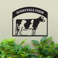 Steel Dairy Cow House Name Sign  Steel Dairy Cow House Name Sign