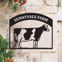Steel Dairy Cow House Name Sign  Steel Dairy Cow House Name Sign