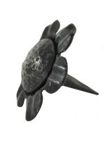 View of the side of the Door Stud Showing the Daisy Design and Spike View of the side of the Door Stud Showing the Daisy Design and Spike