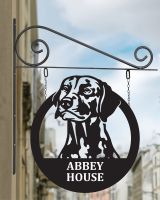 Circular "Dalmatian" Hanging Wall sign