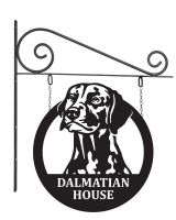 Circular "Dalmatian" Hanging Wall sign