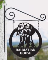 Circular "Dalmatian" Hanging Wall sign