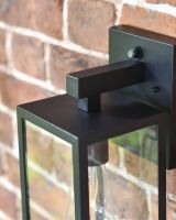 Close-up of the Matt Black Finish on the Top of the Wall Light