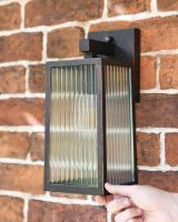 Davenport Ribbed Glass Wall Light Copper Scale Image