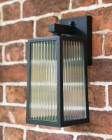 Davenport Ribbed Glass Wall Light Three Quarter View