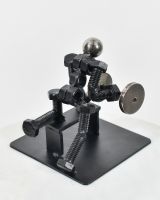 Back view of intricate details on scrap metal art sculpture