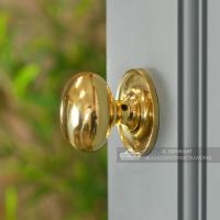 50mm Round Polished Brass Door Knobs