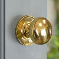 50mm Round Polished Brass Door Knobs