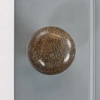 Funky Leopard print door knob on grey door
