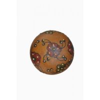 Brown and Red Flower Contemporary Bright Chrome Door Knobs