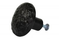 hammered effect door knob cast iron
