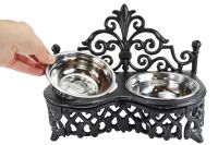 decorative ornate cast iron dog bowl decorative ornate cast iron dog bowl