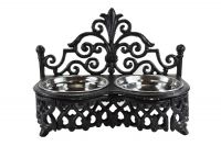 elaborate black dog feeder elaborate black dog feeder