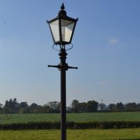 Victorian Extra Large Lantern & Lamp Post Set in situ