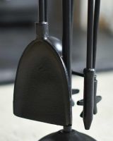 Close-Up of Tools for Deluxe "Duchess" Iron Fireside Companion Set 46cm Close-Up of Tools for Deluxe "Duchess" Iron Fireside Companion Set 46cm