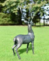 Rear Shot of Deluxe Cast Aluminium Freestanding "Roscoe" Buck Garden Sculpture