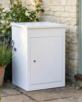 Deluxe White "Bexley" Free Standing Parcel Box digital illustration