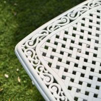 Close-Up of Pattern on Table & Side Table