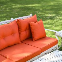 Close-Up of Three-Seater Sofa with Cushions