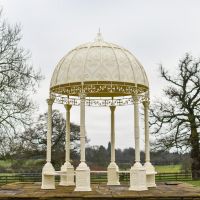 Square Image Of "Demeter"s Dwelling" Cream Gazebo
