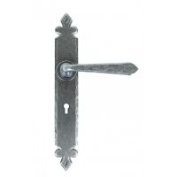 Tudor Design Sprung Lever Lock Set Finished In A n Antique Pewter