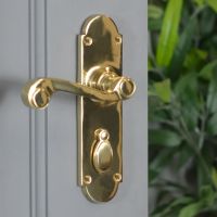 Polished Brass 6 Inch Lever Lock Handle