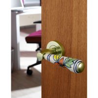 Ceramic Lever Handle Version 59 with Polished Brass Handles