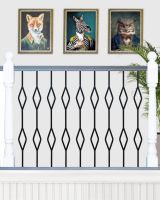 Diamond Stair Spindles on Landing