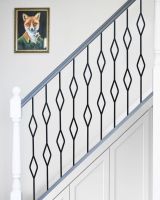 Diamond Stair Spindles on stairs