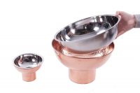 Differnt Sizes Available in the Copper & Steel Salad Bowl