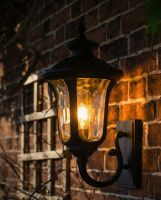 Digital Illustration of the Traditional Black Aluminium Ornate Victorian Lantern Illuminated at Night