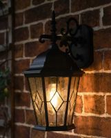 Digital Illustration of the Intricate Victorian Top Fix Wall Light Frosted Glass Illuminated at Night