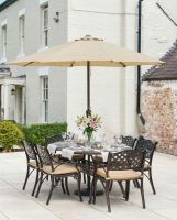 Digital Illustration of the Antique Copper "Montacute" Six Seater Furniture Set Ready For Dining Digital Illustration of the Antique Copper "Montacute" Six Seater Furniture Set Ready For Dining