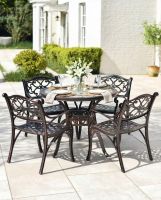 Digital Illustration of the Antique Copper "Okehampton" Four Seater Furniture Set Dressed