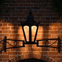 Digital Illustration of the Hexagonal Bow Bracket Light Illuminated at Night