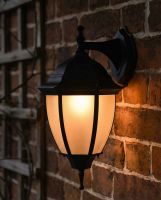 Digital Illustration of the Traditional Black "Winter Frost" Aluminium Victorian Top Fix Wall Lantern Illuminated at Night Digital Illustration of the Traditional Black "Winter Frost" Aluminium Victorian Top Fix Wall Lantern Illuminated at Night