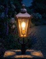 Digital Illustration of the 71cm Copper Victorian Pillar Light and Lantern Set Mounted on a Garden Pillar From a Front Facing Angle Lit up at Night Digital Illustration of the 71cm Copper Victorian Pillar Light and Lantern Set Mounted on a Garden Pillar From a Front Facing Angle Lit up at Night
