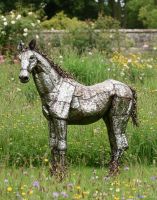 Digital illustration of "Sea Biscuit" Standing Iron Horse Garden Sculpture Digital illustration of "Sea Biscuit" Standing Iron Horse Garden Sculpture