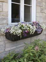 Digital illustration of “Beeston” Rural Wall Mounted “Hay feeder” Style Garden Planter mounted in front of a garden window Digital illustration of “Beeston” Rural Wall Mounted “Hay feeder” Style Garden Planter mounted in front of a garden window